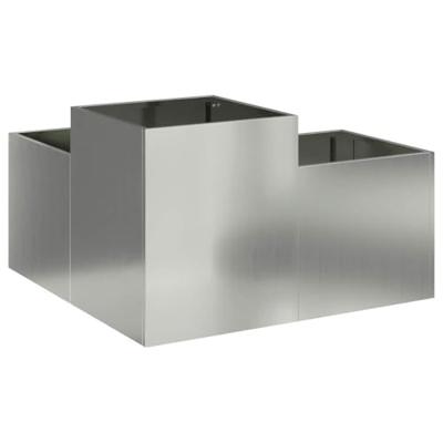 Tuin Bloempot Zilver 80 x 80 x 48 cm Gegalvaniseerd staal