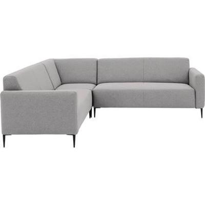 Goossens Bank Key West lichtgrijs, stof, 2,5-zits, modern design