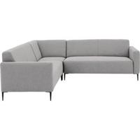 Goossens Bank Key West lichtgrijs, stof, 2,5-zits, modern design - thumbnail