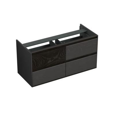 Onderkast Forzalaqua Reno 2.0 120x51x60 Cm 4 Lades Softclose Eiken Black Oiled Onderkast Forzalaqua Reno 2.0 120x51x60 Cm 4 Lades Softclose Eiken Black Oiled