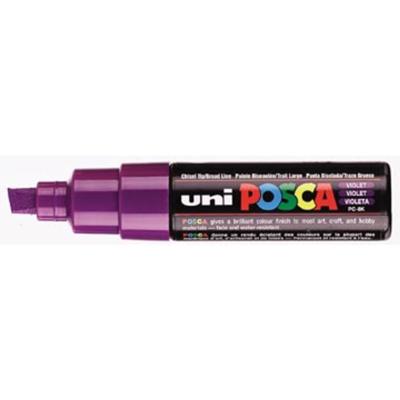 Uni Posca verfmarker 8k violet- beitelpunt 8mm Uni Posca verfmarker 8k violet- beitelpunt 8mm