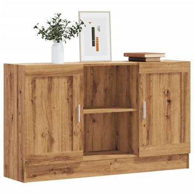 Dressoir 120x30,5x70 cm bewerkt hout artisanaal eikenkleurig Dressoir 120x30,5x70 cm bewerkt hout artisanaal eikenkleurig