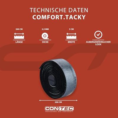 CONTEC stuurlint "comfort.tacky" ct bar tape comfort.tacky asphalt metallic