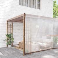 Doorzichtig zeildoek met zeilringen 8x10 m polyethyleen - thumbnail