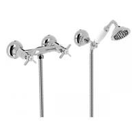 Douchemengkraan Tres Clasic 2 Kruisgreep Incl Handdouche en Doucheslang Chroom Tres - thumbnail