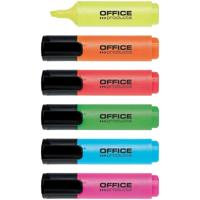 OFFICE products markeerstift, 2 - 5 mm, geassorteerde kleuren, etui van 6 stuks - thumbnail