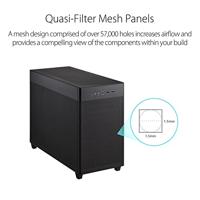 Asus Prime AP201 MicroATX Mini-tower PC-behuizing Zwart - thumbnail