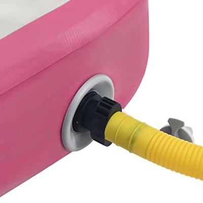 VidaXL Gymnastiekmat met pomp opblaasbaar 600x100x20 cm pvc roze - thumbnail