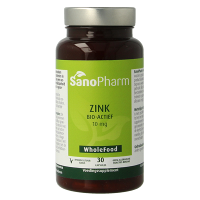 SanoPharm Zink wholefood 30 Capsules