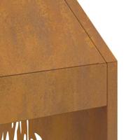 Vuurkorf Bruin 50 x 50 x 100 cm Cortenstaal - thumbnail