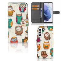 Samsung Galaxy S22 | Telefoonhoesje | Met pasjeshouder | Vrolijke Uilen - thumbnail