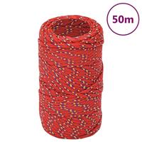 VidaXL Boottouw 2 mm 50 m polypropyleen rood - thumbnail