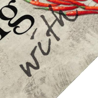 VidaXL Keukenmat wasbaar pepertekst 60x180 cm fluweel VidaXL Keukenmat wasbaar pepertekst 60x180 cm fluweel
