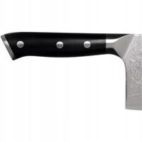 Cleaver Kohersen Elegance Ebony Wood Damascus stalen hakmes 16,5 cm - thumbnail