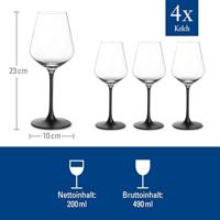 VILLEROY & BOCH - Manufacture Rock - Rode wijnglas 0,47l Set/4 - thumbnail