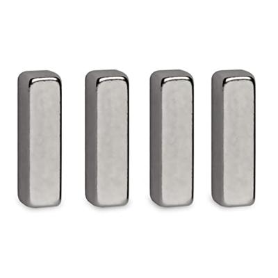 Maul Neodymium magneet MAUL (b x h x d) 15 x 4 x 4 mm Rechthoekig, Staaf Zilver 4 stuk(s) 6169096