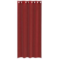 Gordijnen voile met doorvoertules 2 st wijnrood - thumbnail