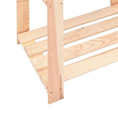 VidaXL Opbergrek 3-laags 80x38x90 cm massief grenenhout 150 kg VidaXL Opbergrek 3-laags 80x38x90 cm massief grenenhout 150 kg