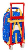 Schoolrugzak met Wielen Mickey Mouse Clubhouse Good day Blauw 20 x 28 x 8 cm - thumbnail