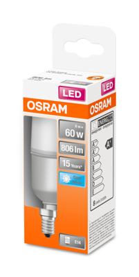 OSRAM HOMELIGHTING 4058075428423 LED-lamp Energielabel F (A - G) E14 Ballon 8 W = 60 W Koudwit (Ø x l) 37.2 mm x 115 mm 1 stuk(s)