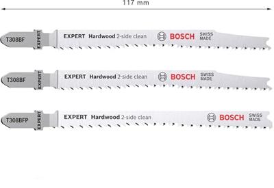 Bosch Accessoires Expert 'Hardwood 2-side clean' decoupeerzaagbladenset 3-delig - 1 stuk(s) - 2608900549