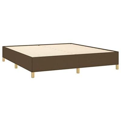 Bedframe zonder matras stof donkerbruin 180x200 cm