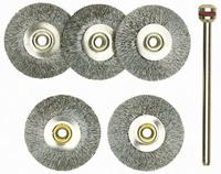 PROXXON borstelwiel set round brush set steel d=22mm 5 pcs. - thumbnail