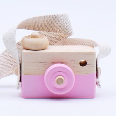 Schattig Nordic opknoping houten camera speelgoed voor kinderen (roze)
