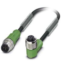Phoenix Contact 1681651 Sensor/actuator connector, geassembleerd M12 Aantal polen (sensoren): 5 Stekker, recht, Bus, haaks 3.00 m 1 stuk(s) Piece - thumbnail