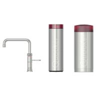 Quooker Classic Fusion Square Keukenkraan Set - Kokend Warm- en Koud Water - RVS - met COMBI+ Reservoir & CUBE - Direct Gekoeld Bruisend Water - thumbnail