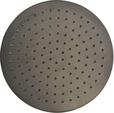 Ben Engraved Cross Slim inbouw regendoucheset Ø25cm met muuraansluiting gunmetal pvd-coating