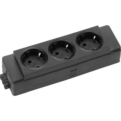 EVOline 159909133000 Stekkerdoos Zwart Zonder stekker 1 stuk(s)