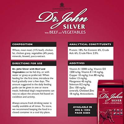 DR JOHN Silver Beef - droog hondenvoer - 15kg