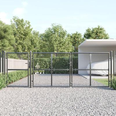 Tuinpoort 400x175 cm gaas en gegalvaniseerd staal antraciet