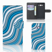 Samsung Galaxy Grand Prime | Grand Prime VE G531F Telefoon Hoesje Waves Blue - thumbnail