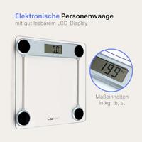 Clatronic PW 3368 Personenweegschaal Digitaal Weegbereik (max.): 150 kg Glas (helder) - thumbnail
