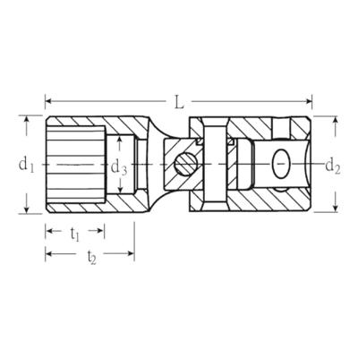 Stahlwille 402 6 01140006 Dubbel zeskant Dopsleutelinzetstuk 6 mm 1/4 (6.3 mm)