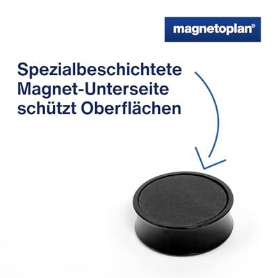 magnetoplan Magneet (Ø x h) 34 mm x 12.5 mm Rond Zwart 10 stuk(s) 1665012