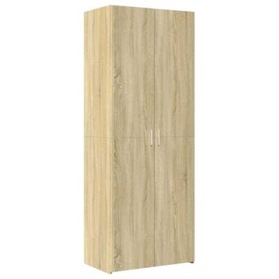 Hoge kast 70x42,5x185 cm bewerkt hout sonoma eikenkleurig