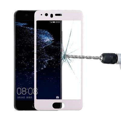 Voor Huawei P10 0.3mm 9H oppervlaktehardheid 3D gebogen zeefdruk volledige scherm gehard glas Screen Protector (wit)