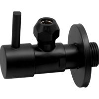 BWS Hoekstopkraan Mika Minimaal 3/8"x10 Inclusief Rozet Mat Zwart - thumbnail