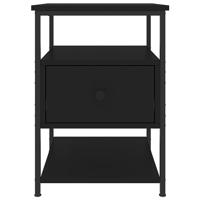 Nachtkastjes 2 st 40x42x56 cm bewerkt hout zwart - thumbnail