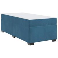 Bedframe met matras Donkerblauw 90 x 190 cm Fluweel - thumbnail