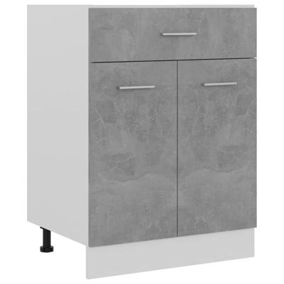 VidaXL Onderkast met lade 60x46x81,5 cm bewerkt hout betongrijs