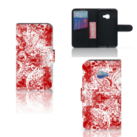 Telefoonhoesje met Naam Samsung Galaxy Xcover 4 | Xcover 4s Angel Skull Rood - thumbnail