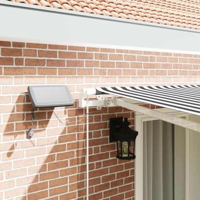 Luifel handmatig uittrekbaar en LED 400x300 cm antraciet en wit