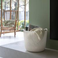 Curver knit mand rond L 30 liter oasis white - thumbnail