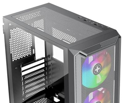 Xilence X613 Midi-tower PC-behuizing Zwart Stoffilter