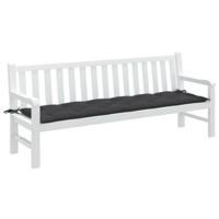 VidaXL Tuinbankkussen 200x50x7 cm stof gemêleerd antracietkleurig - thumbnail