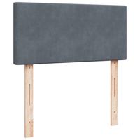 Boxspring met matras fluweel donkergrijs 90x200 cm - thumbnail